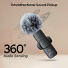 pTron KWM-1 Omnidirectional Type C Wireless Microphone w/DSP Noise Cancellation, Plug & Play, 25m Wireless Range, Lapel Wireless Collar Mic for Video Recording, Supports Type C Android, iPhone (Black)