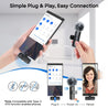 pTron KWM-1 Omnidirectional Type C Wireless Microphone w/DSP Noise Cancellation, Plug & Play, 25m Wireless Range, Lapel Wireless Collar Mic for Video Recording, Supports Type C Android, iPhone (Black)