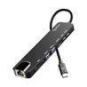 pTron Nexo 8-in-1 Type C to HDMI USB Hub w/ 4K@30Hz HDMI, 100Mbps Ethernet, 100W PD Charging, USB 3.0, USB 2.0, USB-C 2.0 Data, microSD/SD Card Slots for All Type C Devices, MacBook, Laptop, PC (Black)