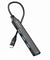 pTron Nexo 4 in 1 Type-C USB, Type C Multiport Adapter with 1 x USB 3.0 & 3 x USB 2.0 Ports, 5 Gbps High Speed Data Transfer for Laptop, MacBook, PC, Portable Design with Metal Case (Black)