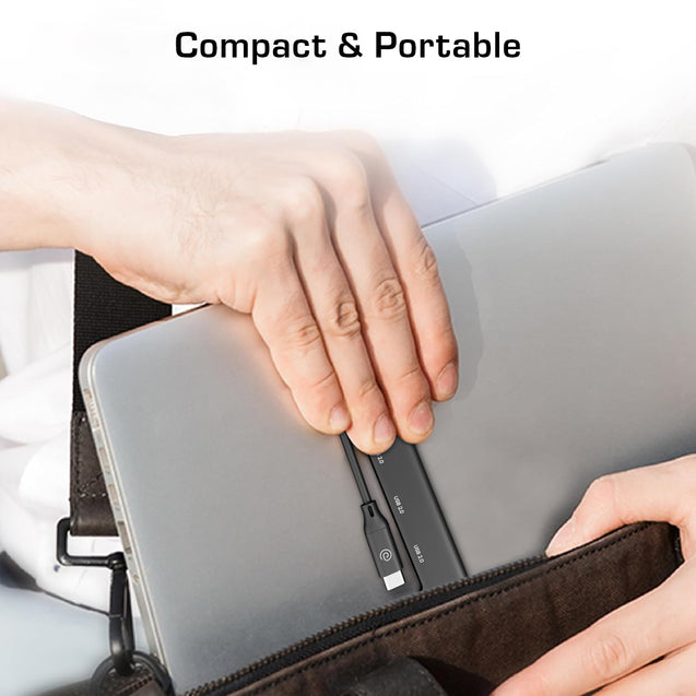 pTron Nexo 4 in 1 Type-C USB, Type C Multiport Adapter with 1 x USB 3.0 & 3 x USB 2.0 Ports, 5 Gbps High Speed Data Transfer for Laptop, MacBook, PC, Portable Design with Metal Case (Black)