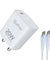 pTron Volta FC18 20W PD Charger, Fast Charging, Compatible with iPhone 15/14/13/12/11/X/8 & Other Type C Enabled Devices, Single Port, Power Delivery Compatible, 1m 3A Type C Cable Included (White)