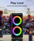 pTron Fusion Saga 48W Bluetooth Party Speaker w/Pristine Sound, Dual Drivers, Rhythmic RGB Lights, 6Hrs Playtime, BT5.3/Aux/TF Card/USB Playback Modes, Type-C Charging, Portable Design (Black)