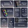 pTron Fusion Saga 48W Bluetooth Party Speaker w/Pristine Sound, Dual Drivers, Rhythmic RGB Lights, 6Hrs Playtime, BT5.3/Aux/TF Card/USB Playback Modes, Type-C Charging, Portable Design (Black)