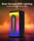 pTron Fusion Play 34W Bluetooth Party Speaker w/Pristine Sound, Rhythmic RGB Lights, 7 Hrs Playtime, BT5.3/Aux/TF Card/USB Playback Modes, Type-C Charging, Portable Design (Black)