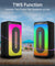 pTron Fusion Play 34W Bluetooth Party Speaker w/Pristine Sound, Rhythmic RGB Lights, 7 Hrs Playtime, BT5.3/Aux/TF Card/USB Playback Modes, Type-C Charging, Portable Design (Black)