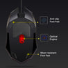 pTron Flick M12 Wired USB Mouse with 4 Buttons, 1600 DPI Optical Sensor, Precision Tracking, RGB Lights, 4 Adjustable DPI, Plug & Play Use, Ergonomic Design, for Windows OS (Black)