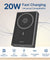 pTron Dynamo Fuel 20000mAh 15W Magnetic Wireless Power Bank w/ 20W Fast Type-C/PD Charging, USB Type-C Input/Output, Compatible with iPhone 12 & Above, Android & Other Qi Enabled Devices (Black)