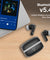 pTron Bassbuds Blaze in-Ear TWS Earbuds w/ 13mm Drivers, 50Hrs Playtime, AI-ENC Clear Calls, Bluetooth V5.4 Wireless Headphones, Touch Control, Voice Assistant, Type C Charging & IPX5 (Black & Grey)