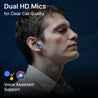 pTron Bassbuds Blaze in-Ear TWS Earbuds w/ 13mm Drivers, 50Hrs Playtime, AI-ENC Clear Calls, Bluetooth V5.4 Wireless Headphones, Touch Control, Voice Assistant, Type C Charging & IPX5 (Blue & Black)