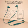 pTron Tangent Rush w/ 50Hrs Playtime, Pristine Sound, Dual-Device Pairing, Bluetooth 5.4 Wireless in-Ear Earphones with Mic, Voice Assistant, Type-C Fast Charging & IPX5 Water Resistant (Green)