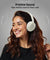 pTron Studio Evo 70hrs Playtime Wireless Over Ear Headphones with HD Mic, Low-Latency Game/Movie/Music Modes, Punchy Bass, BT5.3, Dual Device Pairing, Voice Assistant & Type-C Fast Charging (Beige)