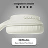 pTron Studio Evo 70hrs Playtime Wireless Over Ear Headphones with HD Mic, Low-Latency Game/Movie/Music Modes, Punchy Bass, BT5.3, Dual Device Pairing, Voice Assistant & Type-C Fast Charging (Beige)