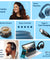 pTron Studio Evo 70hrs Playtime Wireless Over Ear Headphones with HD Mic, Low-Latency Game/Movie/Music Modes, Punchy Bass, BT5.3, Dual Device Pairing, Voice Assistant & Type-C Fast Charging (Blue)