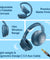 pTron Studio Evo 70hrs Playtime Wireless Over Ear Headphones with HD Mic, Low-Latency Game/Movie/Music Modes, Punchy Bass, BT5.3, Dual Device Pairing, Voice Assistant & Type-C Fast Charging (Blue)