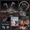 pTron Zenbuds Nova w/ 40ms Low-Latency Gaming, 55Hrs Playtime, Dual Mic & AI-ENC Calls, App Support, Pristine Sound, V5.4 Bluetooth Headphones, RGB Lights, Voice Assist, IPX5 Water Resistant (Black)