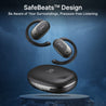 pTron Bassbuds Senz Open Ear Wireless Earbuds, SafeBeats Design, Dual HD Mics & AI-ENC for Clear Calls, 50hrs Playtime, 13mm Dynamic Drivers, BT6.0 Headphones, Type C Fast Charging & IPX5 (Black)
