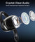 pTron Bassbuds Senz Open Ear Wireless Earbuds, SafeBeats Design, Dual HD Mics & AI-ENC for Clear Calls, 50hrs Playtime, 13mm Dynamic Drivers, BT6.0 Headphones, Type C Fast Charging & IPX5 (Black)