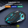 pTron Flick M2 Wireless Gaming Mouse w/RGB Lights, Precision Tracking, Dual Wireless Modes-BT & 2.4GHz, 6 Buttons, Thumb Support, Rechargeable, Ergonomic Design for Laptop, Smartphone, Tablet (Black)