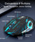 pTron Flick M2 Wireless Gaming Mouse w/RGB Lights, Precision Tracking, Dual Wireless Modes-BT & 2.4GHz, 6 Buttons, Thumb Support, Rechargeable, Ergonomic Design for Laptop, Smartphone, Tablet (Black)