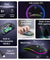 pTron Flick M1 Slim Wireless Mouse w/Rechargeable Battery, Dual Connectivity 2.4Ghz & BT, 4 Buttons, 1000/1200/1600 DPI, Vivid LED Lights, Silent Operation, Plug & Play, Type C Charging (Black)