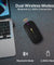 pTron Flick M1 Slim Wireless Mouse w/Rechargeable Battery, Dual Connectivity 2.4Ghz & BT, 4 Buttons, 1000/1200/1600 DPI, Vivid LED Lights, Silent Operation, Plug & Play, Type C Charging (Black)