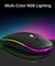 pTron Flick M1 Slim Wireless Mouse w/Rechargeable Battery, Dual Connectivity 2.4Ghz & BT, 4 Buttons, 1000/1200/1600 DPI, Vivid LED Lights, Silent Operation, Plug & Play, Type C Charging (Black)