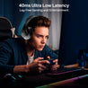 pTron Studio Urban 35dB Active Noise Cancellation Bluetooth Wireless Over Ear Headphones with Mic, 72Hrs Playtime, 40mm Bass Drivers, TruTalk AI-ENC Calls, 40ms Low Latency Gaming, Foldable Cups (Black)