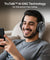 pTron Studio Urban 35dB Active Noise Cancellation Bluetooth Wireless Over Ear Headphones with Mic, 72Hrs Playtime, 40mm Bass Drivers, TruTalk AI-ENC Calls, 40ms Low Latency Gaming, Foldable Cups (Black)