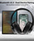pTron Studio Urban 35dB Active Noise Cancellation Bluetooth Wireless Over Ear Headphones with Mic, 72Hrs Playtime, 40mm Bass Drivers, TruTalk AI-ENC Calls, 40ms Low Latency Gaming, Foldable Cups (Black)