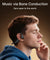 pTron Tangent Max Bone Conduction Headphones w/Mic, 15hrs Playtime, IPX5 Water Resistant, Bluetooth V5.4 Open Ear Headphones, Lightweight & Comfortable, Touch Controls & Type C Charging (Black)