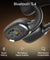 pTron Tangent Max Bone Conduction Headphones w/Mic, 15hrs Playtime, IPX5 Water Resistant, Bluetooth V5.4 Open Ear Headphones, Lightweight & Comfortable, Touch Controls & Type C Charging (Black)