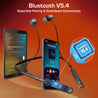 pTron Tangentbeat V2 w/ 50Hrs Playtime, Pristine Sound, Dual-Device Pairing, Bluetooth 5.4 Wireless In-Ear Earphones with Mic, Hall Switch Feature, Magnetic Earbuds, Type-C Fast Charging & IPX5 (Black)