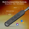 pTron Tangentbeat V2 w/ 50Hrs Playtime, Pristine Sound, Dual-Device Pairing, Bluetooth 5.4 Wireless In-Ear Earphones with Mic, Hall Switch Feature, Magnetic Earbuds, Type-C Fast Charging & IPX5 (Black)