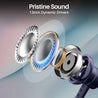 pTron Tangent Buzz w/ 50Hrs Playtime, Pristine Sound, Dual-Device Pairing, Bluetooth 5.4 Wireless in-Ear Earphones with Mic, Hall Switch Function, Voice Assistant, Type-C Fast Charging & IPX5 (Blue)