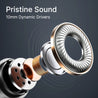 pTron Boom Play X3 In-Ear Type C Wired Headphones with Mic, 10mm Drivers for Pristine Sound, In-line Controls, 90 Degree USB-C Connector, 1.2m Tangle-Free Cable, Metal Buds & Wide Compatibility (Black)