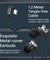 pTron Boom Play X3 In-Ear Type C Wired Headphones with Mic, 10mm Drivers for Pristine Sound, In-line Controls, 90 Degree USB-C Connector, 1.2m Tangle-Free Cable, Metal Buds & Wide Compatibility (Black)