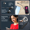 pTron Boom Play X3 In-Ear Type C Wired Headphones with Mic, 10mm Drivers for Pristine Sound, In-line Controls, 90 Degree USB-C Connector, 1.2m Tangle-Free Cable, Metal Buds & Wide Compatibility (Black)