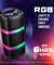 pTron Fusion Quad 40W Bluetooth Karaoke Party Speaker w/ 3m Wired Mic, Vibrant RGB Lights, 6Hrs Playtime, Mic Volume Control, 5-Equalizer Settings, BT/USB/SD Playback & Type-C Charging (Raven Black)
