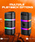 pTron Fusion Quad 40W Bluetooth Karaoke Party Speaker w/ 3m Wired Mic, Vibrant RGB Lights, 6Hrs Playtime, Mic Volume Control, 5-Equalizer Settings, BT/USB/SD Playback & Type-C Charging (Raven Black)