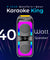 pTron Fusion Beats 40W Karaoke Bluetooth Party Speaker w/Punchy Stereo Sound, 6hrs Playtime, Rhythmic RGB Lights, 3m Wired Mic, Bluetooth V5.1/USB/SD Card Playback Modes & Type-C Charging (Raven Black)