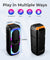 pTron Fusion Beats 40W Karaoke Bluetooth Party Speaker w/Punchy Stereo Sound, 6hrs Playtime, Rhythmic RGB Lights, 3m Wired Mic, Bluetooth V5.1/USB/SD Card Playback Modes & Type-C Charging (Raven Black)