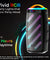 pTron Fusion Bold 100W Karaoke Bluetooth Party Speaker w/Immersive Stereo Sound, Vibrant RGB Lights, 3m Wired Mic, Playback via BT/USB/SD Card/Aux, Mini Remote Control & Type-C Charging (Raven Black)