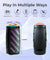 pTron Fusion Bold 100W Karaoke Bluetooth Party Speaker w/Immersive Stereo Sound, Vibrant RGB Lights, 3m Wired Mic, Playback via BT/USB/SD Card/Aux, Mini Remote Control & Type-C Charging (Raven Black)