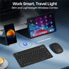 pTron Keyvo KW4 Wireless Keyboard & Mouse Combo Set, Ultra-Slim Keyboard w/ 78 Keys, Multimedia Keys, BT Mouse w/ 1600 DPI Precision Optical Sensor, Compatible with Tablets/Smartphones/PC (Black)