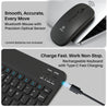 pTron Keyvo KW4 Wireless Keyboard & Mouse Combo Set, Ultra-Slim Keyboard w/ 78 Keys, Multimedia Keys, BT Mouse w/ 1600 DPI Precision Optical Sensor, Compatible with Tablets/Smartphones/PC (Black)