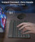 pTron Keyvo KW4 Wireless Keyboard & Mouse Combo Set, Ultra-Slim Keyboard w/ 78 Keys, Multimedia Keys, BT Mouse w/ 1600 DPI Precision Optical Sensor, Compatible with Tablets/Smartphones/PC (Black)