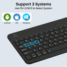 pTron Keyvo KW4 Wireless Keyboard & Mouse Combo Set, Ultra-Slim Keyboard w/ 78 Keys, Multimedia Keys, BT Mouse w/ 1600 DPI Precision Optical Sensor, Compatible with Tablets/Smartphones/PC (Black)