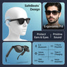 pTron Orbis Neo Smart Glasses w/Bluetooth V5.4, Open Ear Music, Handsfree Calls, Eye Protection, 7Hrs Playtime, Lightweight & Stylish Wireless Sunglasses, Connect with Phones/Tablets (Black)