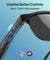 pTron Orbis Neo Smart Glasses w/Bluetooth V5.4, Open Ear Music, Handsfree Calls, Eye Protection, 7Hrs Playtime, Lightweight & Stylish Wireless Sunglasses, Connect with Phones/Tablets (Black)